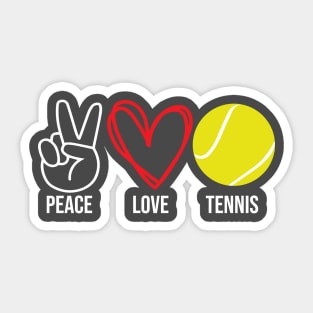 Peace Love Tennis Sticker